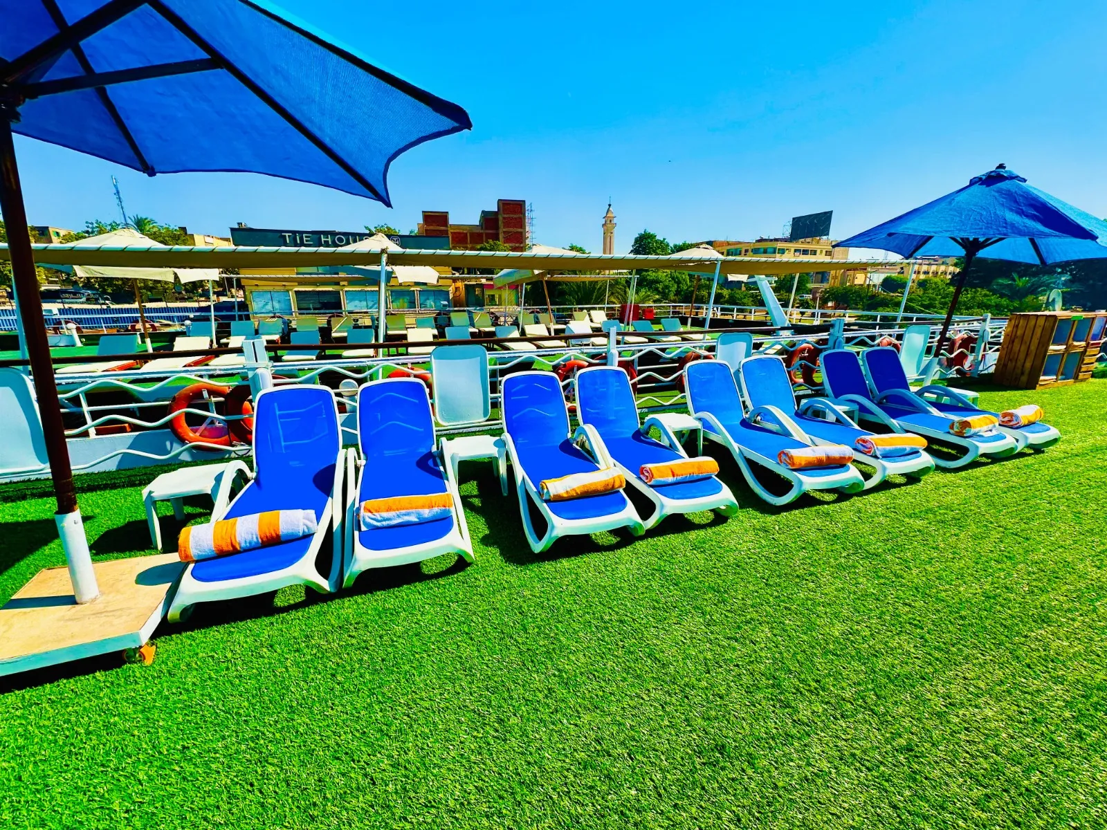 Sun deck of the MS Chateau Lafayette Nile Cruise Nile cruise